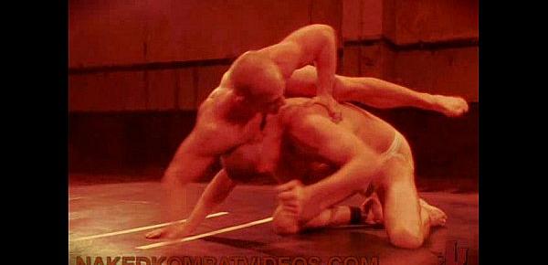  Muscle gays wrestling and anal fucking and gangbanging on mats